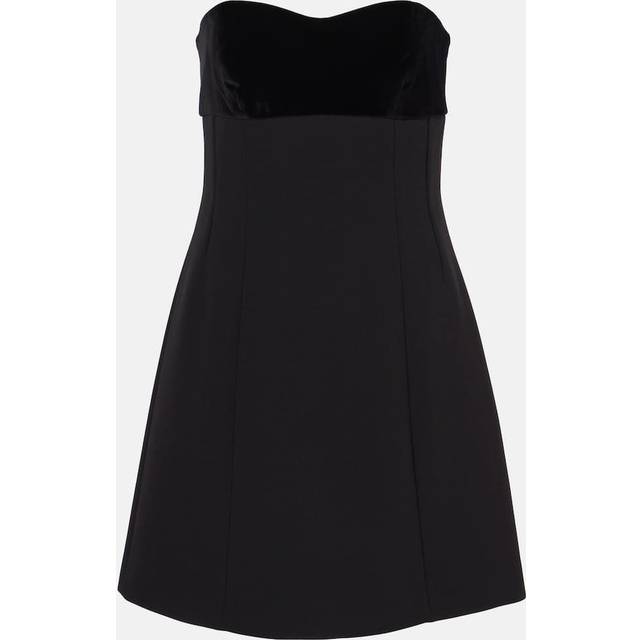 Max Mara Trani strapless cotton minidress - black (UK 14)
