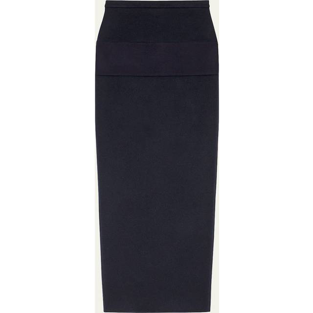 Max Mara Women's Wool Long Skirt in Blue | Size 42 | 21106073600005 (42)