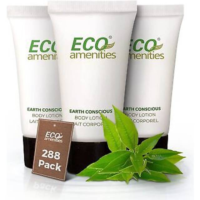 EcO AMENITIES Travel Size Lotion, 288 PAcK, 75oz Tubes - Mini Lotion Bulk, Individually Wrapped Travel Lotion with Transparent Tube, Twist cap Bulk T