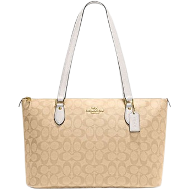 Coach Womens Signature New Gallery Tote Bag - Beige - One Size