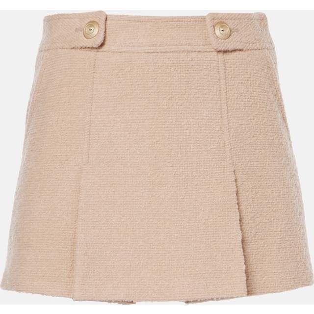 Tom Ford Wool and silk-blend boucle miniskirt - beige (UK 16)