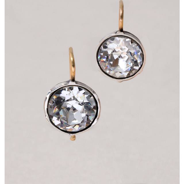 Alexis Bittar Sterling Silver And 14K Gold Wire Drop Cut Luminous Crystal Earrings in Gold/Silver Size Medium | Statement Jewelry from Alexis Bittar (Medium)