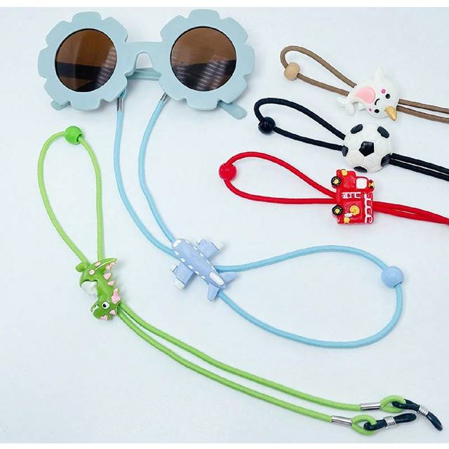 SHEIN Kids Fashion Eyeglasses Lanyard, Adjustable Cartoon Glasses Chain, Anti-Lost Eyewear Hanging Cord Necklace