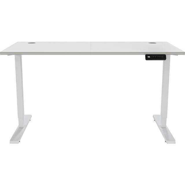 PIRANHA E-BASE 120 Sit-Stand Gaming Desk - White, White