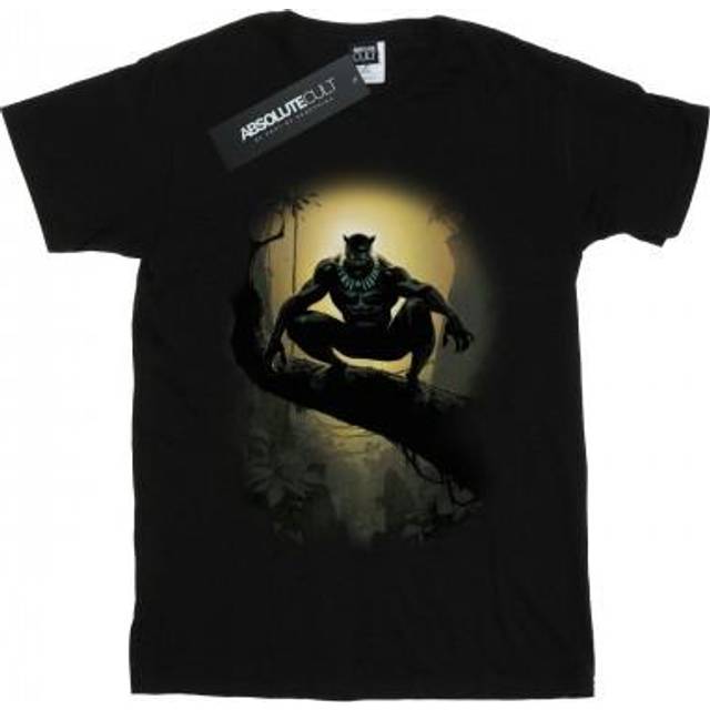(12-13 Years, Black) Marvel Boys Black Panther Crouching T-Shirt
