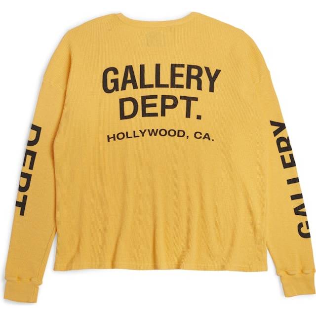 Men's Gallery Dept Long Sleeve Thermal T-Shirt in Yellow - Size: 42