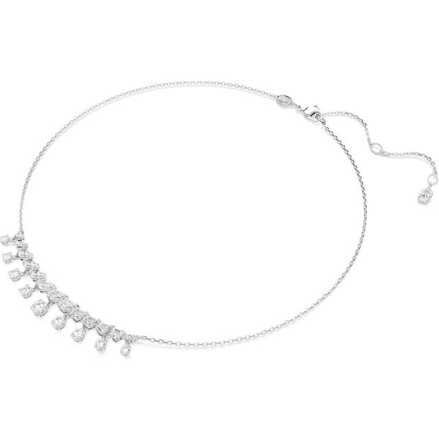 Idyllia necklace, Mixed cuts, Snowflake, White, Rhodium plated - OS