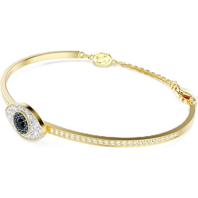 Symbolica bangle, Evil eye, Blue, Gold-tone plated - L