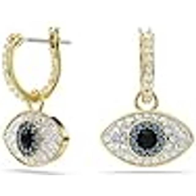 Symbolica drop earrings, Evil eye, Blue, Gold-tone plated - OS