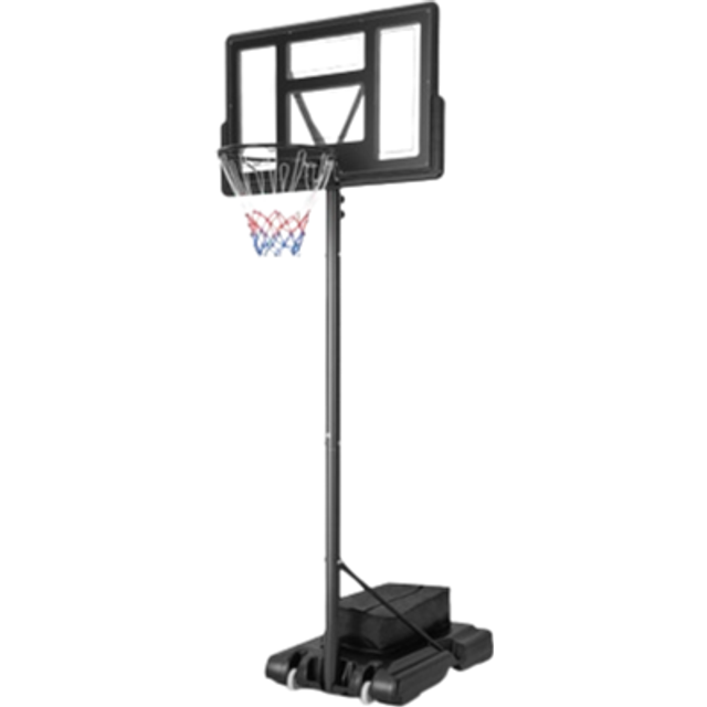Costway 11 Level Adjustable Portable Basketball Hoop - Black - 111 x 74 x 21cm