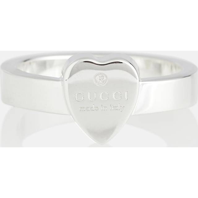 Gucci Heart-detail sterling silver ring (N)