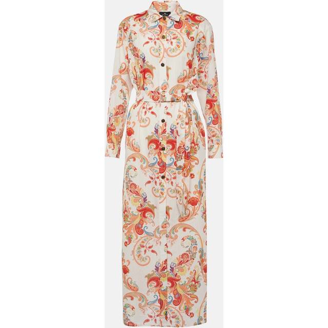 Etro Floral cotton and silk shirt dress - multicoloured (UK 14)