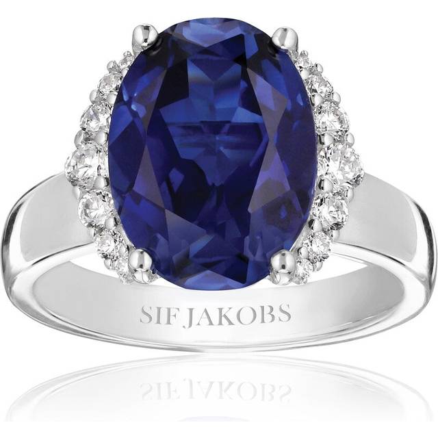 Sif Jakobs Jewellery, Accessoarer, Dam, 54 MM, Grande Ellisse Blå Zirkon Ring - gray (54 MM)