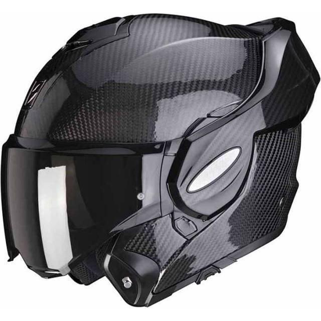 Scorpion EXO-TECH EVO Modular Helmet Carbon Solid Black S (S)
