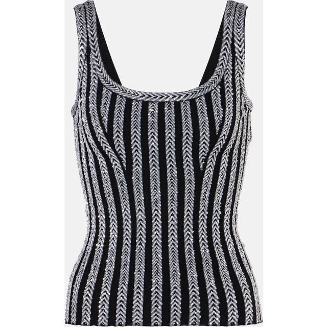 Missoni Zigzag sequined tank top - black (UK 10)
