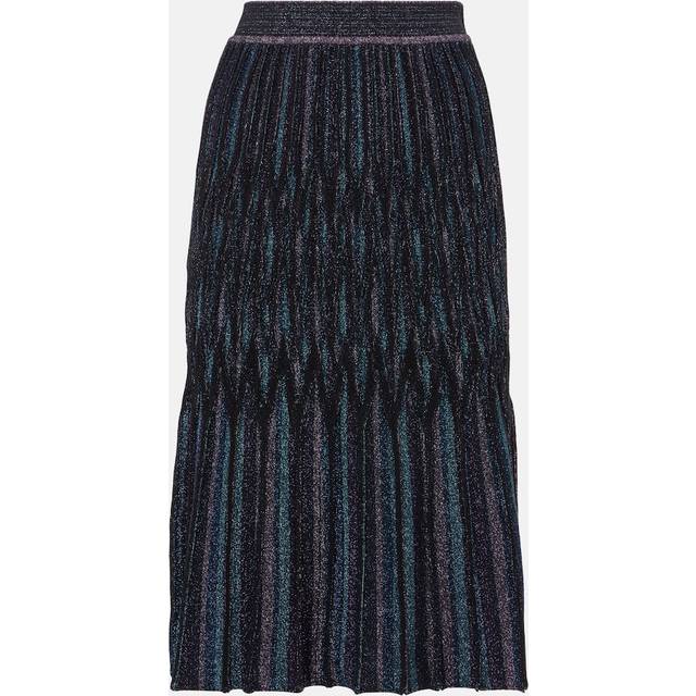 Missoni Pleated lame midi skirt - multicoloured (UK 8)