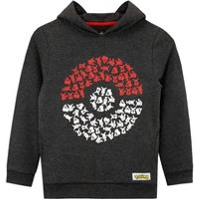 Pokeball Pickachu Hoodie With Side Pockets - Grey - 10-11 Years