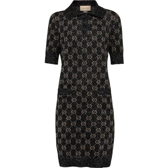 GUCCI Women's GG Jacquard Cotton Dress - Black