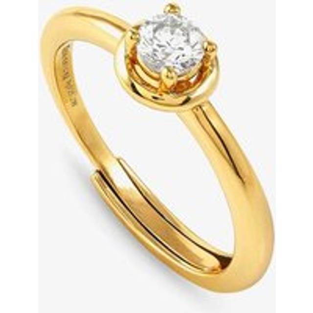 Nomination Cosmic Love Gold Plated Cubic Zirconia Round Adjustable Ring 241700/054