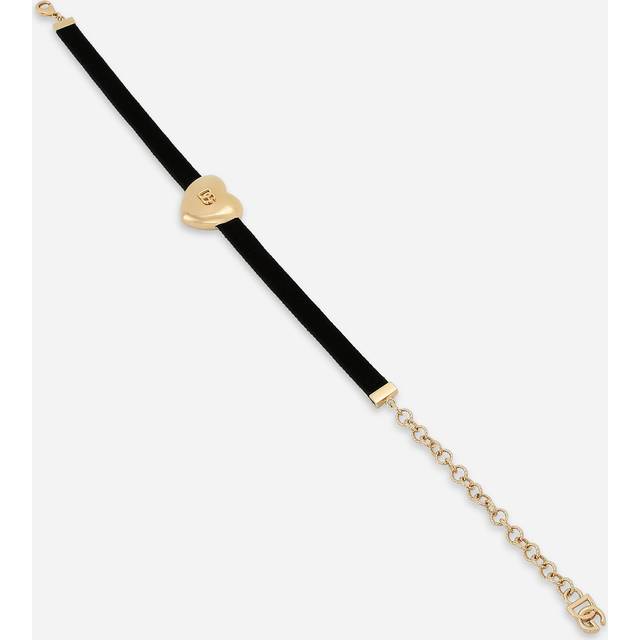 Dolce & Gabbana Velvet Ribbon Necklace With Dg Logo Heart - Woman Bijoux Multi-colored Metal Onesize