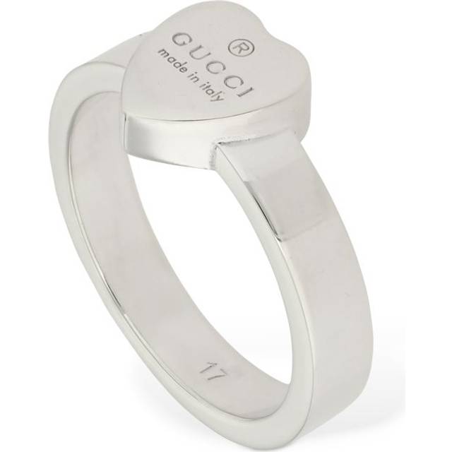 Gucci Heart-detail sterling silver ring (O)