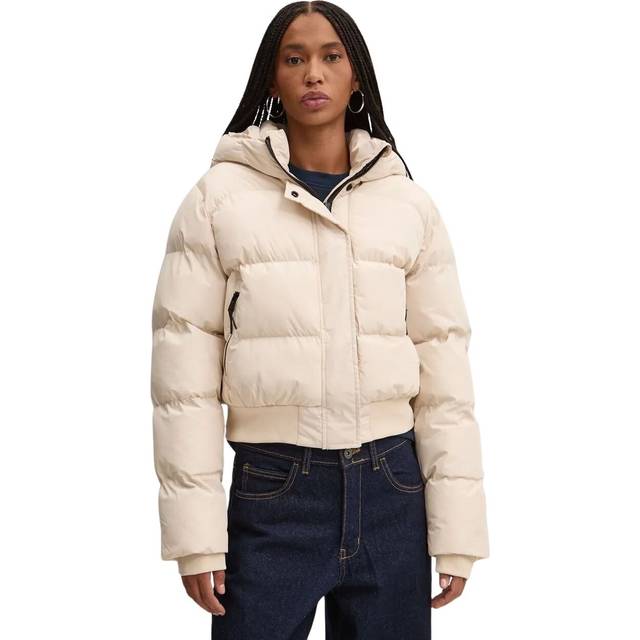 Women's Superdry Hooded Sports Puffer - Gris