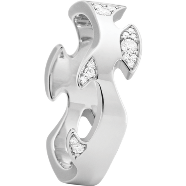 FUSION mittring (stl. 56), Georg Jensen, 18 k vitt guld