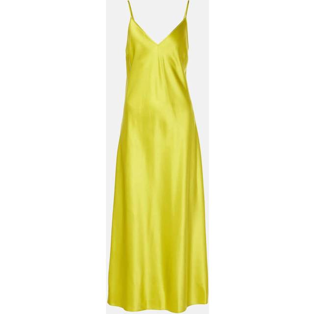 Joseph Clea silk satin slip dress - green (UK 6)