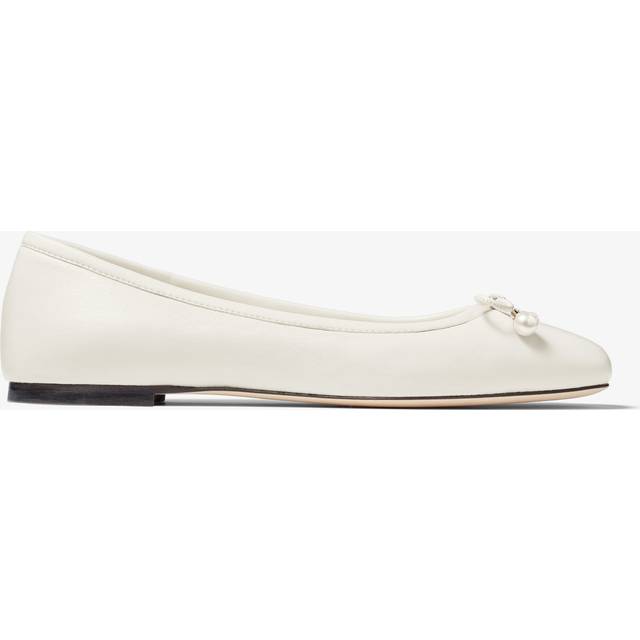 Jimmy Choo Elme leather ballet flats - white (UK 8.5)