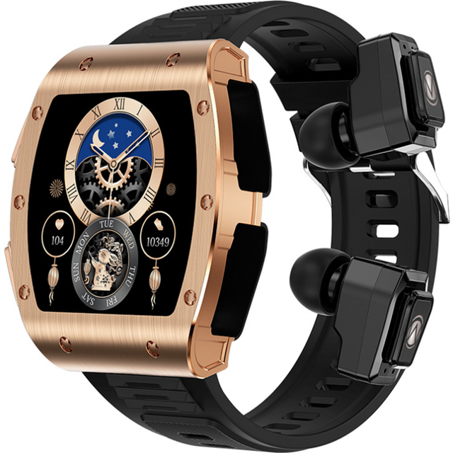 Chronus Smartwatch TWS 2-in-1 Bluetooth Calling Blood Oxygen Monitoring Health Multi-Sport Modes(Black)