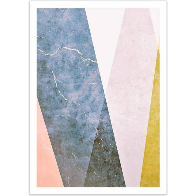 Grunge Colour A - Graphic Art Print on Paper - No Frame (59.4cm H x 42cm W x 4cm D)