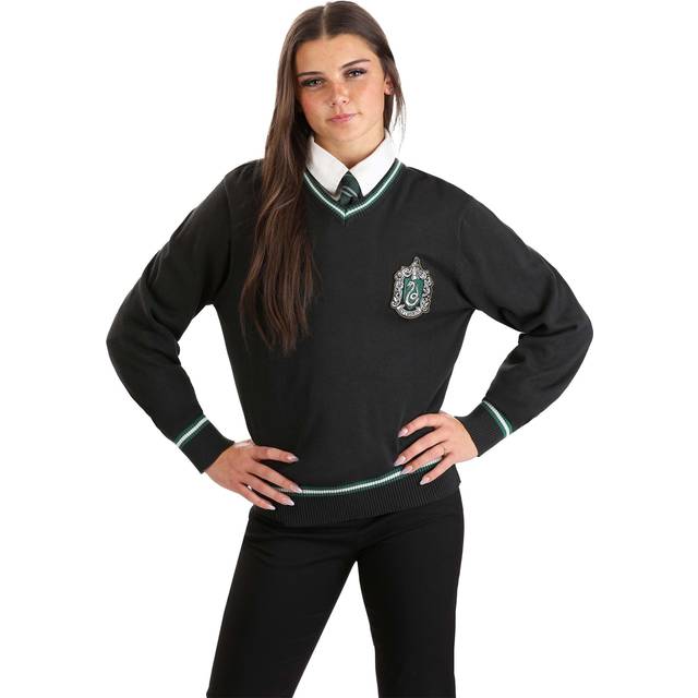 Harry Potter Adult Slytherin Uniform Sweater - Black&#47;Green&#47;Gray (2X)