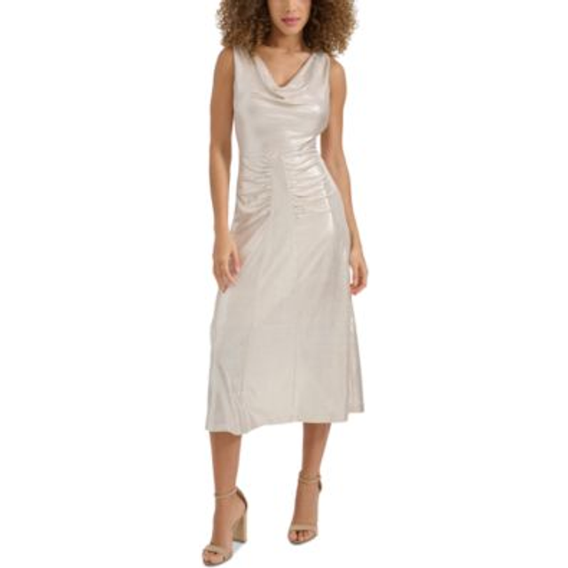 Kensie Foil Knit Midi Dress
