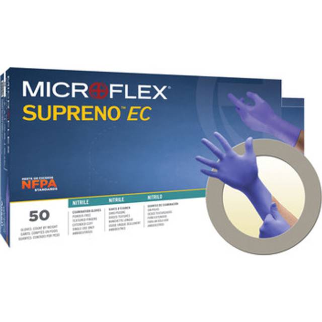 Micro Flex MFXSEC375L Large Supreno Powder Free Extended Cuff Nitrile Gloves