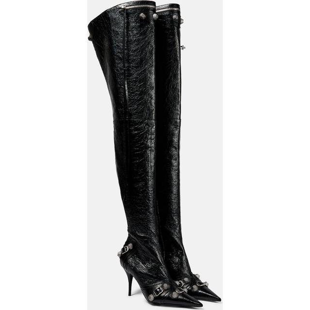 Balenciaga Cagole leather over-the-knee boots - black (UK 2)