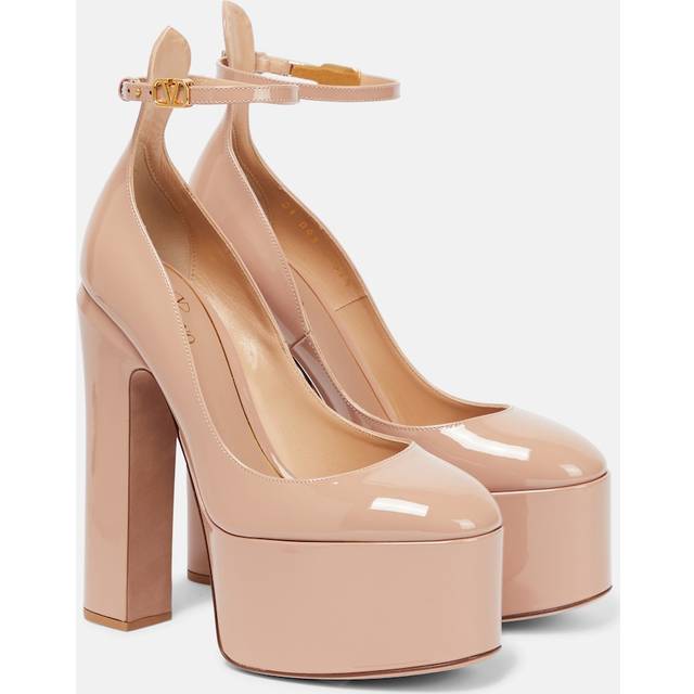 Valentino Garavani Tan-Go patent leather platform pumps