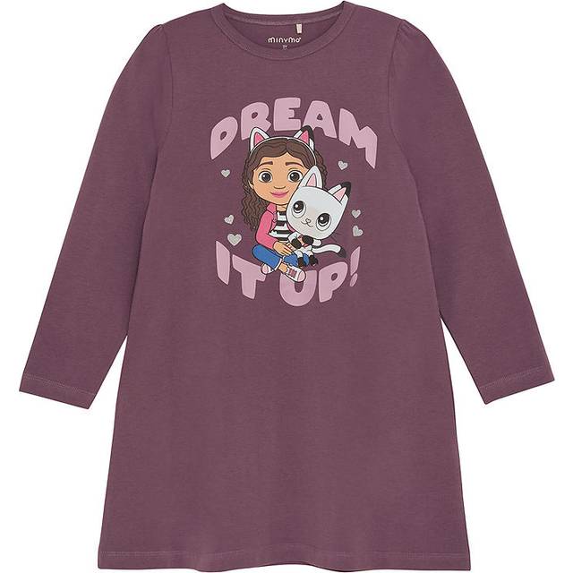MINYMO Nightdress Ls |Burgundy |104