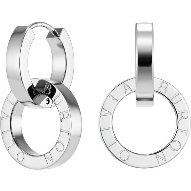 Olivia Burton Honeycomb Ladies' Toggle Stainless Steel Hoop Earrings