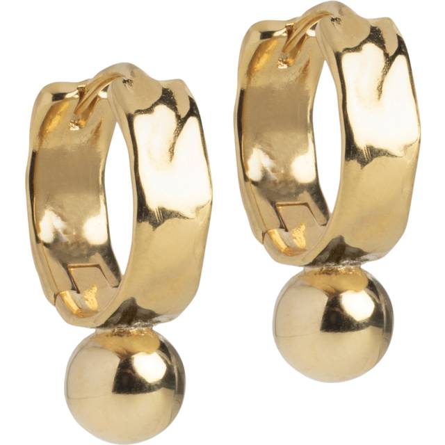 ENAMEL Copenhagen Avaya Gold Hoops, 18ct Gold-Plated and 925 Sterling Silver, Gold, Women