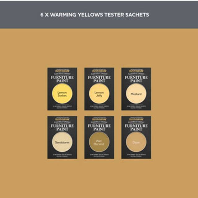 Rust-Oleum Furniture Paint Samples - Warming Yellows Tester Box -
