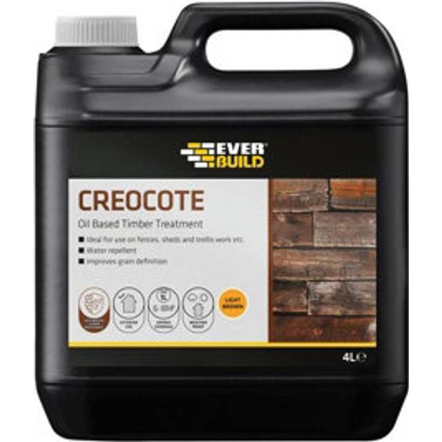Everbuild 489045 Creocote Light Brown 4 litre