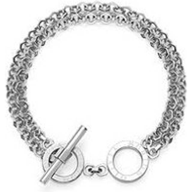 Olivia Burton Honeycomb Toggle Stainless Steel Bracelet, Silver, Women - Ilver