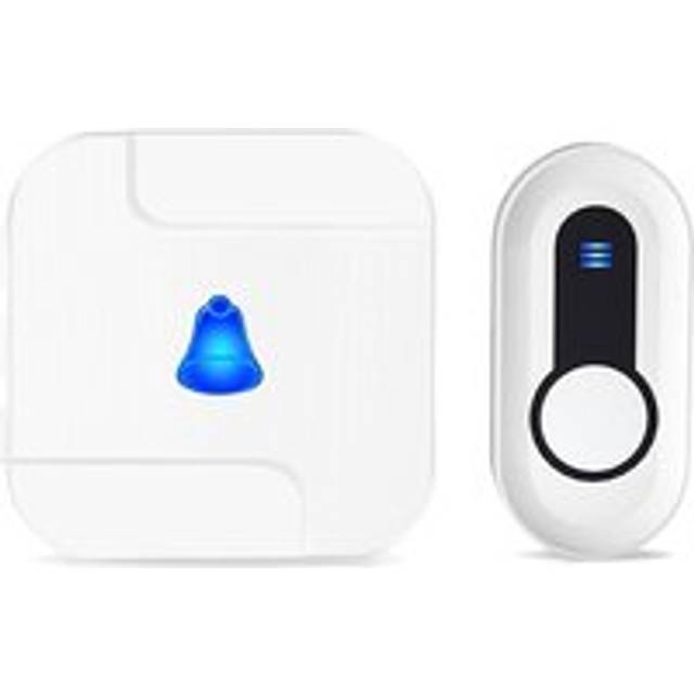 Alwaysh - Wireless Doorbell Waterproof Chime Doorbell with Battery 300m Long Range Outdoor Transmitter and Indoor Receiver 55 Ringtones, 5 Selectable