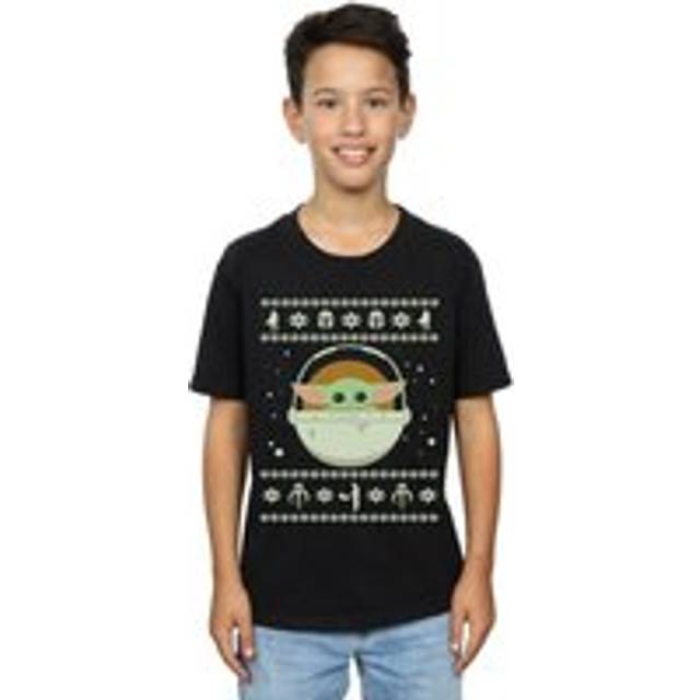 The Mandalorian The Child Christmas T-Shirt - Black - 9 Years