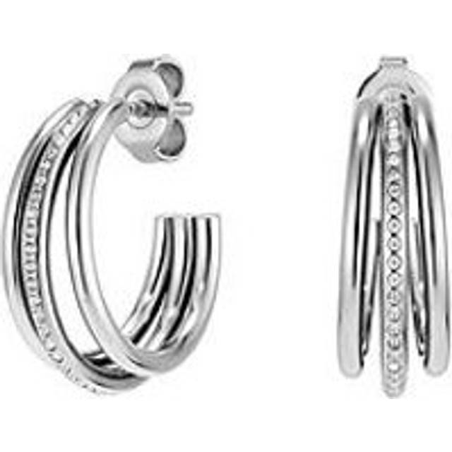 Olivia Burton Ever Stacked Claw Hoop Earrings, Silver