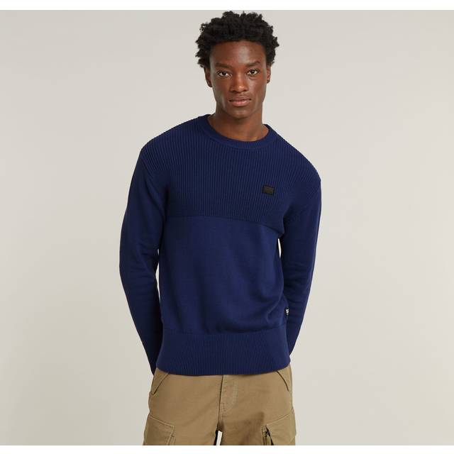 G-Star Fisherman Knit Jumper Blue