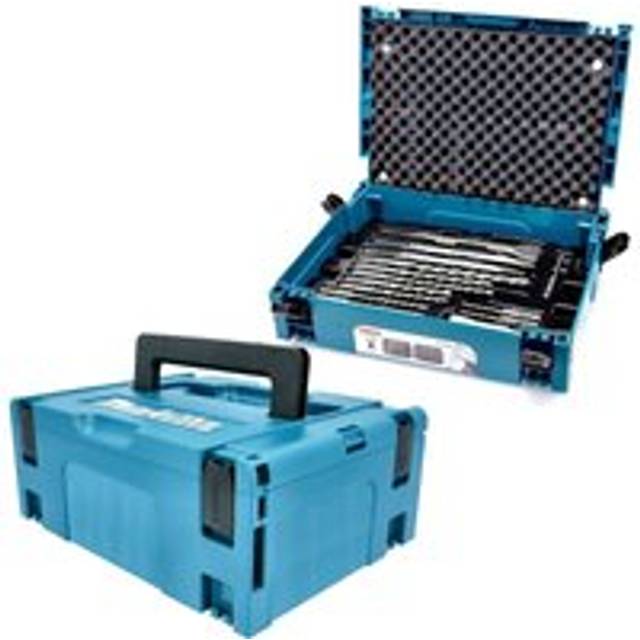 17 Piece sds Plus Drill Bit + Bullet Cold Flat Chisel Set + Makpac 2 Case - Makita