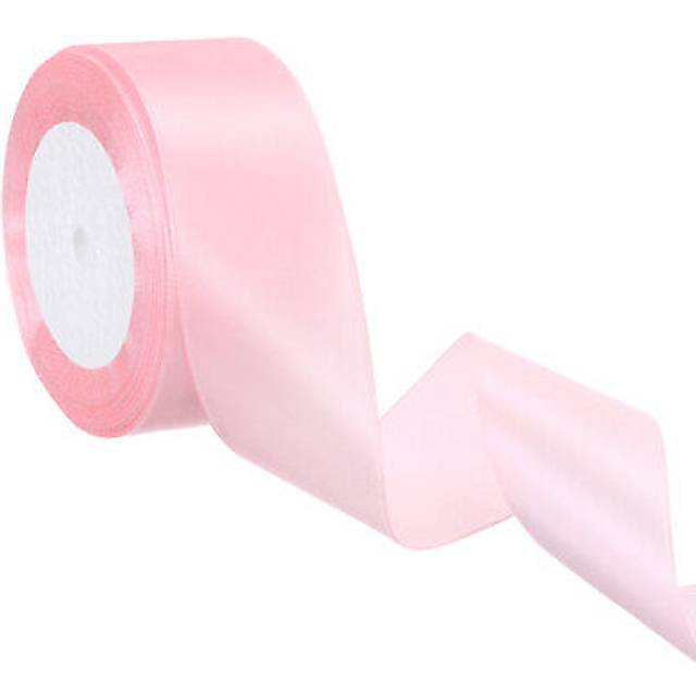 24 yards light pink satin ribbon polyester for gift decoration