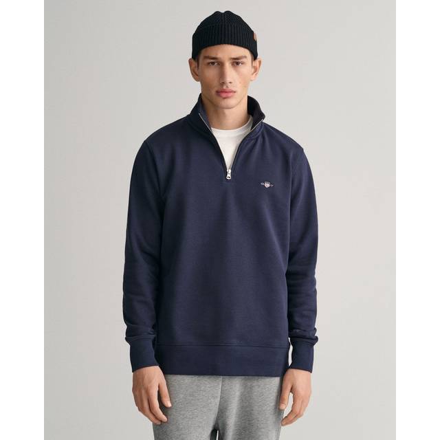 GANT Original Shield Half Zip Sweater Evening Blue