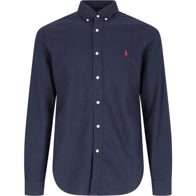 Polo Ralph Lauren Polo Ralph Lauren embroidered logo button-down shirt men Cotton Blue